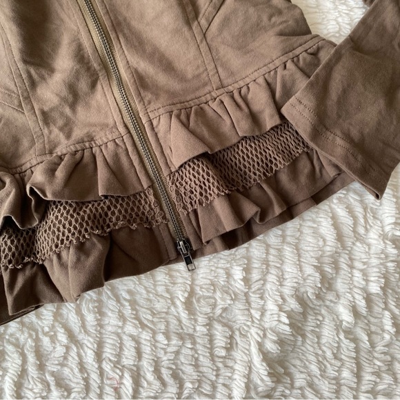 NWT Womans brown jacket  hoodie casual - Picture 4 of 6